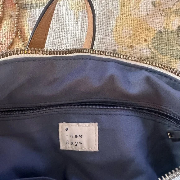 A New Day Striped Blue and Tan Crossbody Bag - Picture 8 of 10